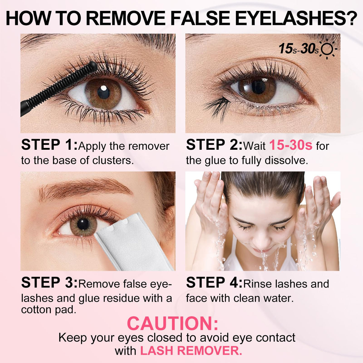 Side profile of the false eyelashes self use adhesive remover liquid container.