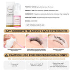 LASHVIEW pink gel eyelash extension glue remover twenty five milliliter professional packaging
