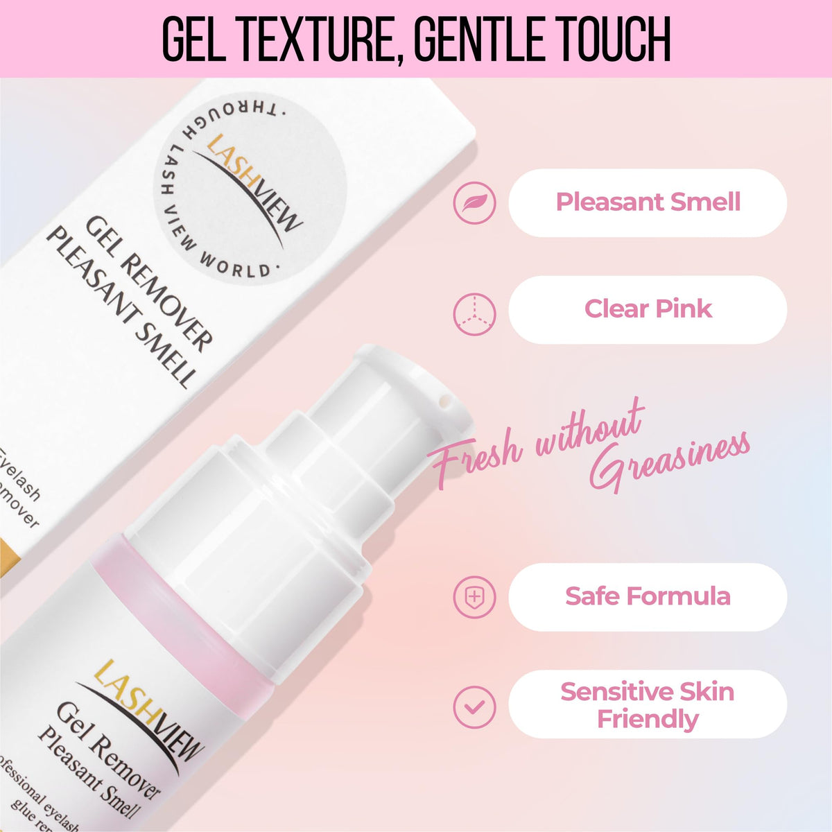 LASHVIEW fast acting professional lash adhesive remover gel for salon eyelash grafting