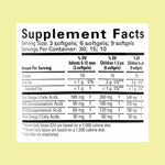 ChildLife Essentials Omega 3 natural berry flavor chewable softgels bottle showing supplement facts