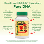 ChildLife Essentials Pure DHA ninety softgels premium arctic cod liver oil formula for toddlers