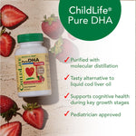 Authentic ChildLife Essentials kids omega three berry flavored capsules clear visual representation