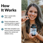 Force Factor NAC bottle with ingredients label detail