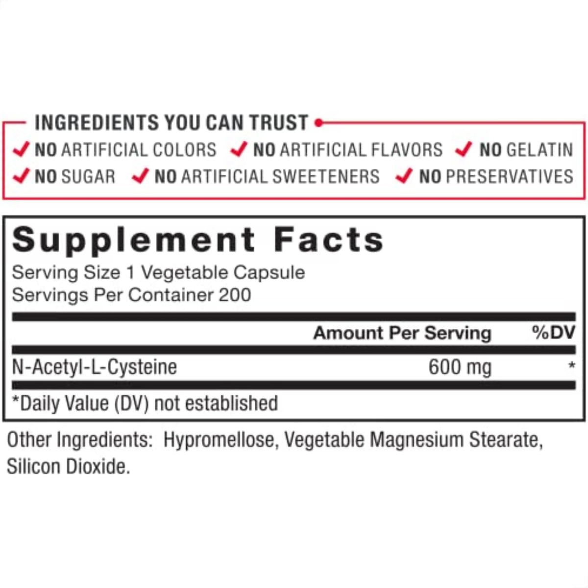 Force Factor NAC 600mg bottle isolated on white background