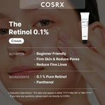 Texture detail of the lightweight hydrating COSRX retinol anti-aging face cream.
