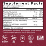 Force Factor Total Beets organic beet root 1800mg serving nutrition facts label