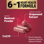 Side angle of Total Beets capsules packaging showing facts and daily usage instructions
