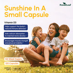 ForestLeaf Vitamin D3 120 capsules nutrition facts and allergen statements
