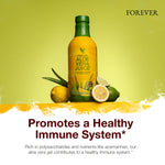 Side view of Forever Living inner leaf aloe vera gel bottles