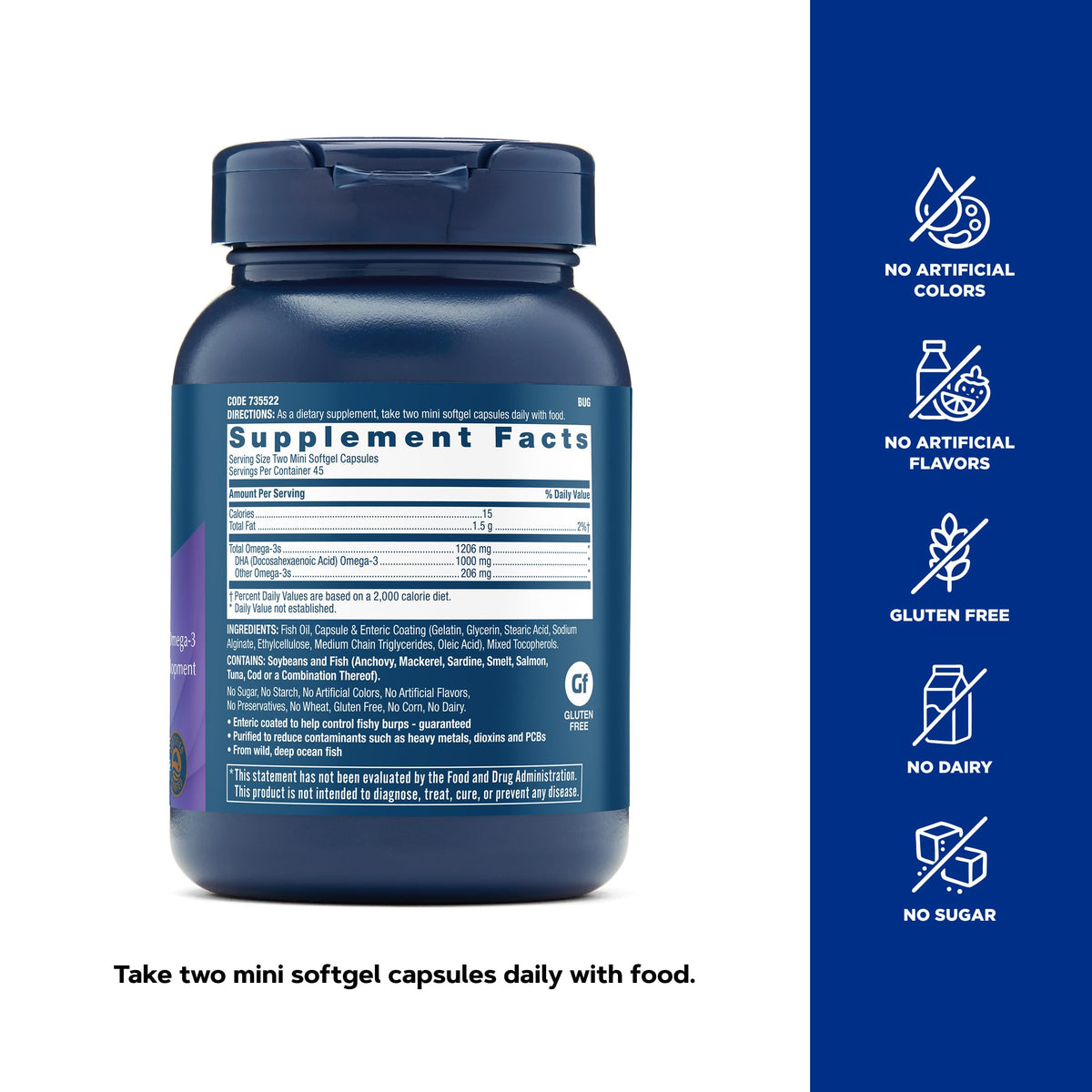 Authentic USA imported GNC DHA supplement for eye and cognitive support
