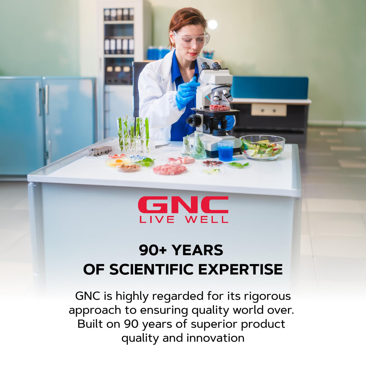 Side panel view of GNC fish oil supplement with pure clean omega three label instructions