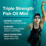 GNC Triple Strength Fish Oil Mini Softgels enteric coated capsules