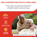 Geritol energy support liquid dietary supplement nutritional facts label