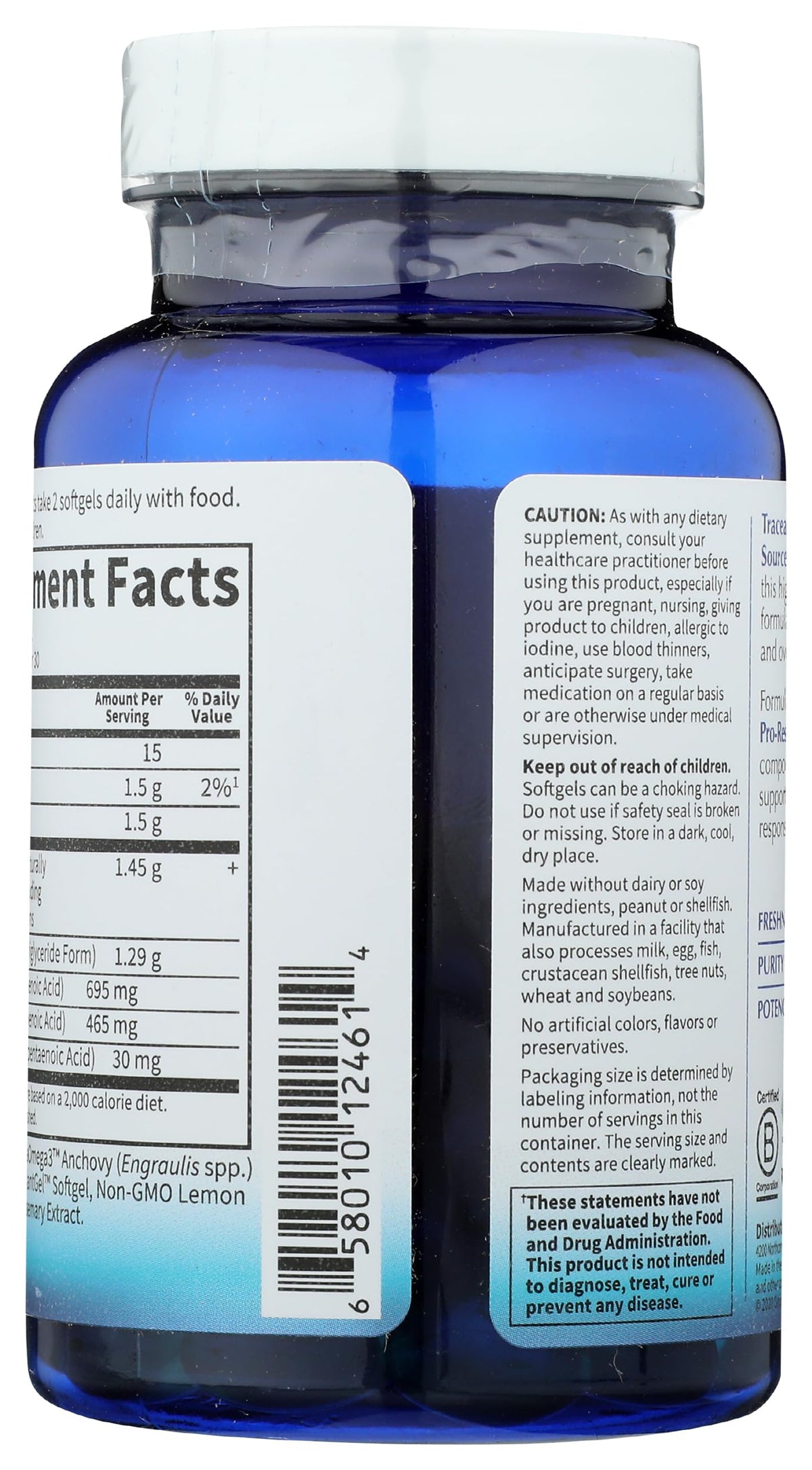 Premium imported certified non GMO clean tuna fish oil softgels in lemon flavor