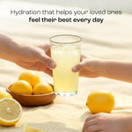 Refreshing lemonade sugar free electrolyte drink prepared in a fitness shaker bottle.