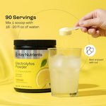 Close up of zero calorie electrolyte blend details for daily muscle recovery.