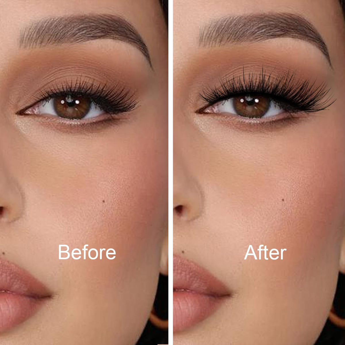 Kiromiro faux mink strip lashes showing the flexible cotton band
