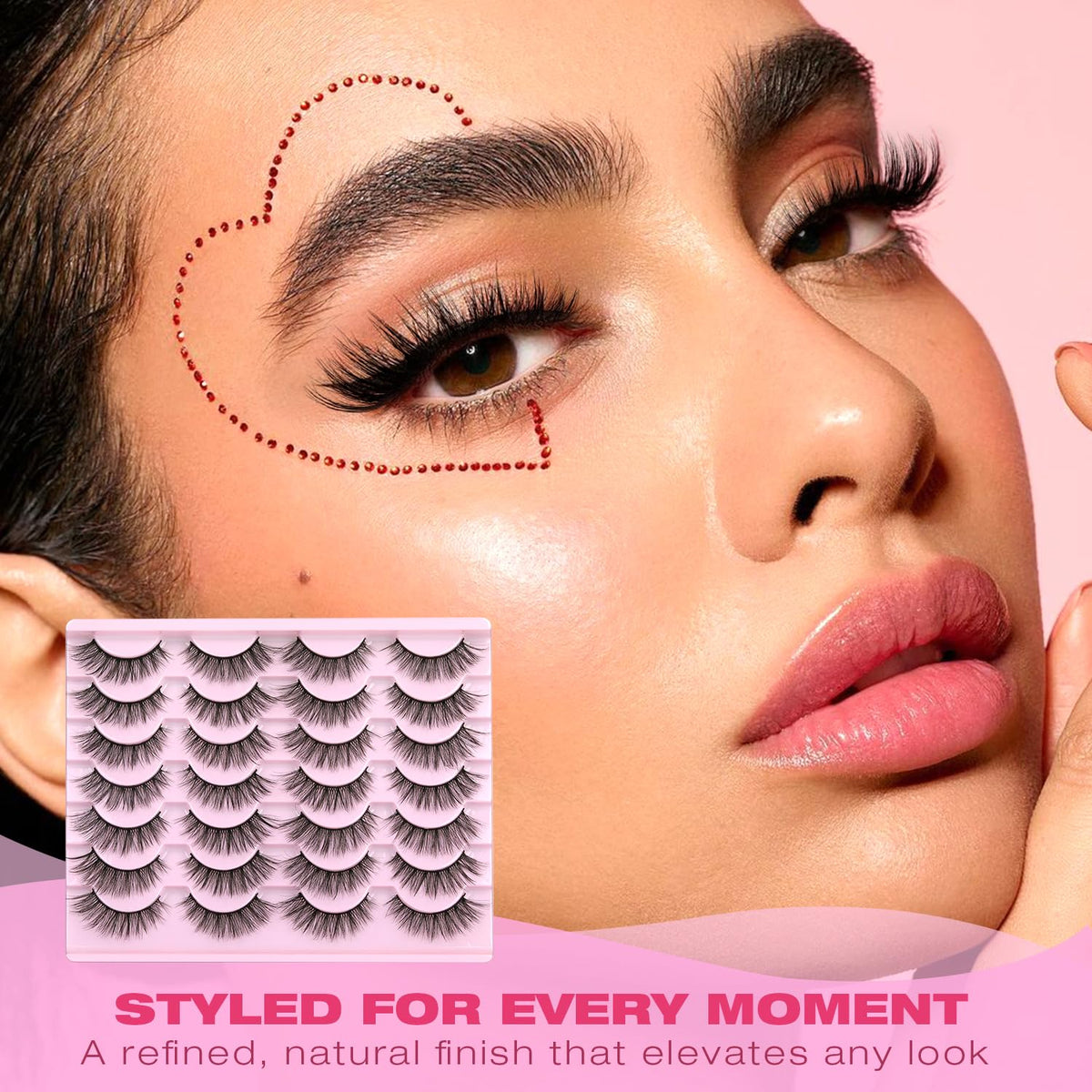 Kiromiro 14mm lightweight wispy eyelashes packaging back details