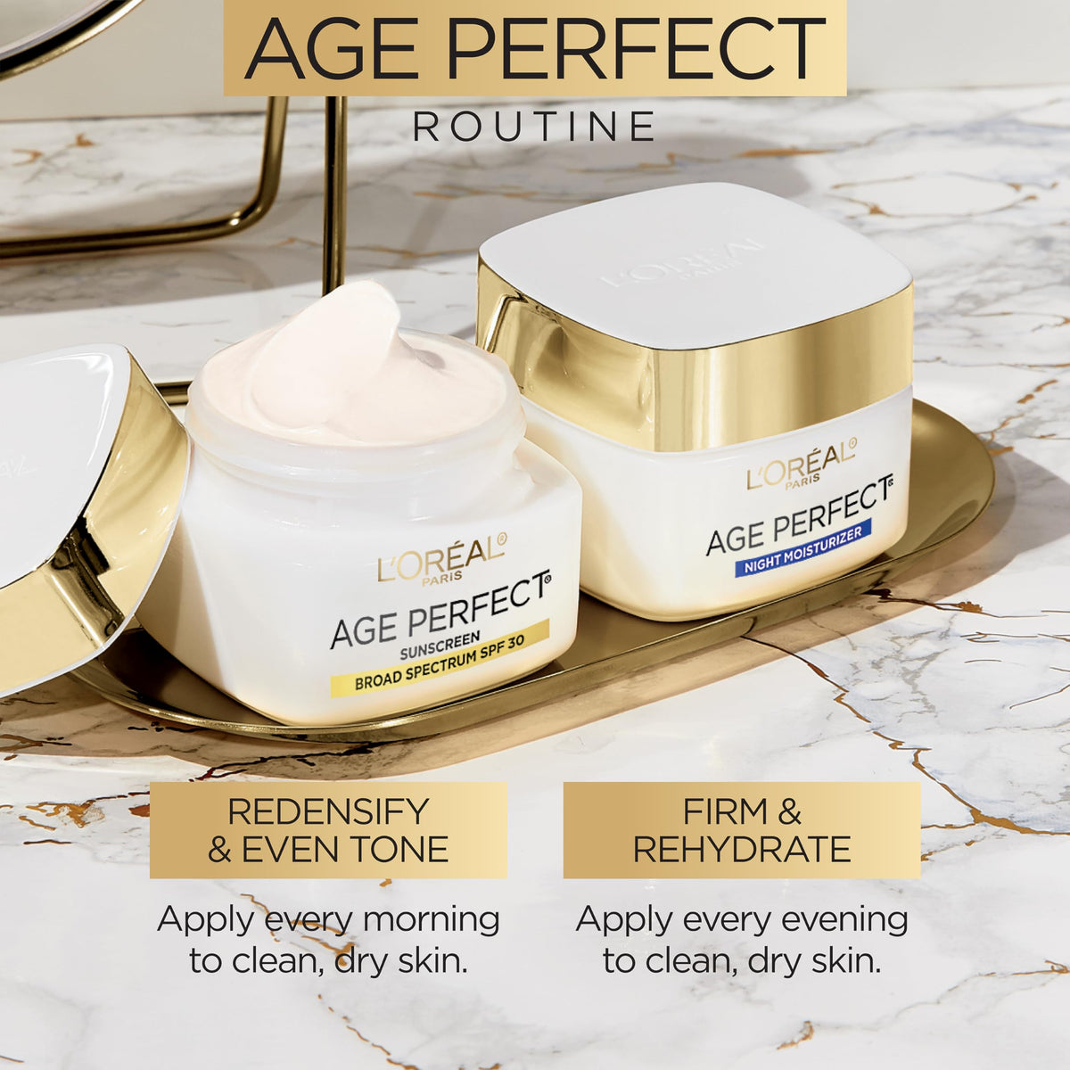 Authentic L'Oreal Age Perfect Collagen Expert anti-sagging cream full product collection view