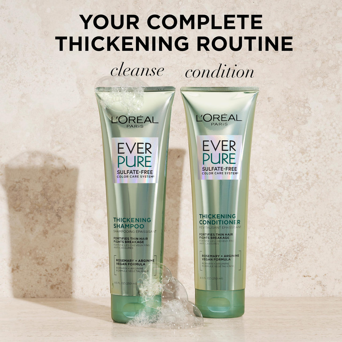 Premium L'Oreal Paris rosemary infused sulfate free shampoo packaging for Indian shoppers.