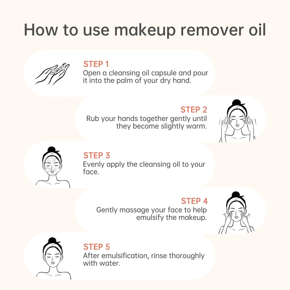Loffeyo 20PCS travel cleansing oil packaging details