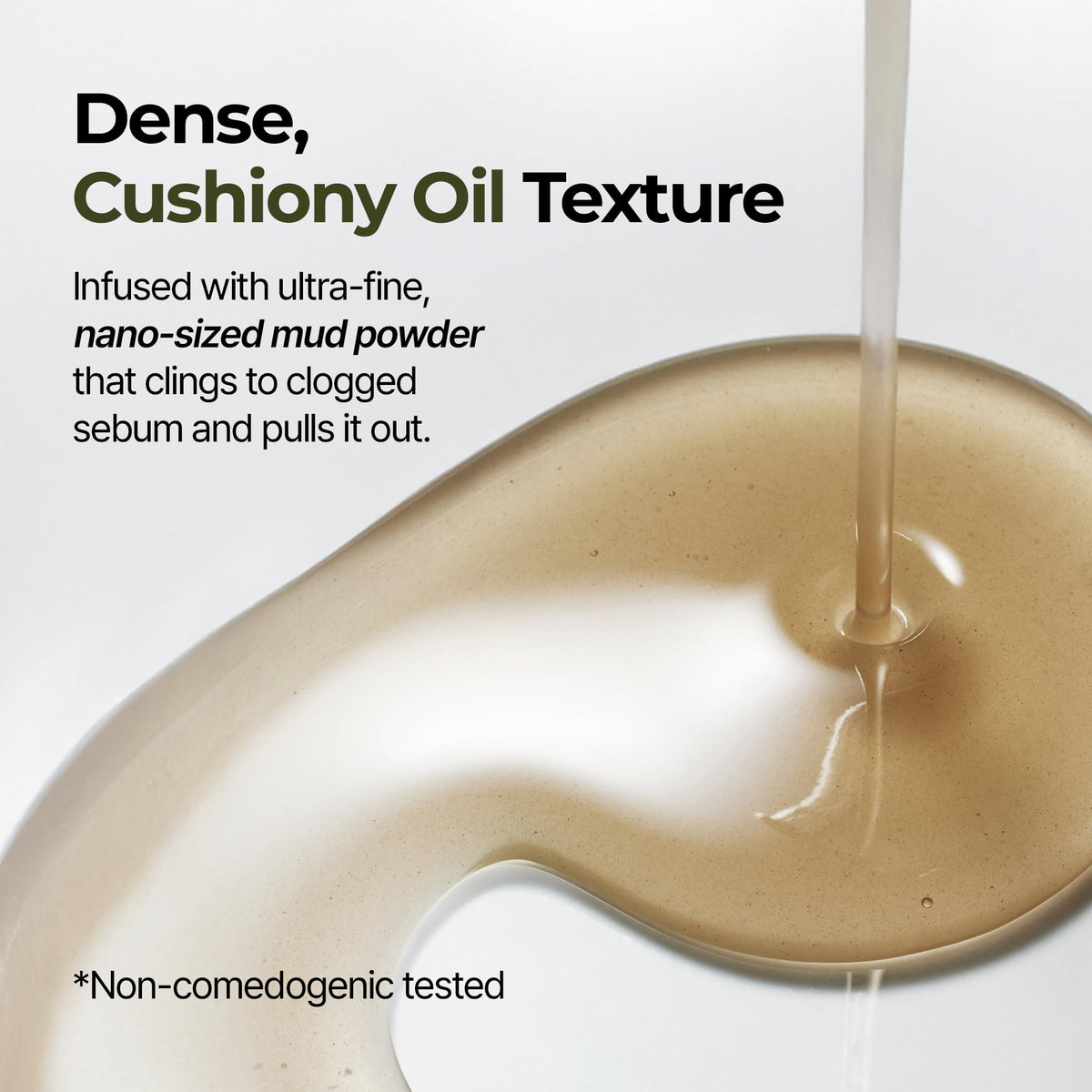 Close up of Brmud pore cleansing oil label