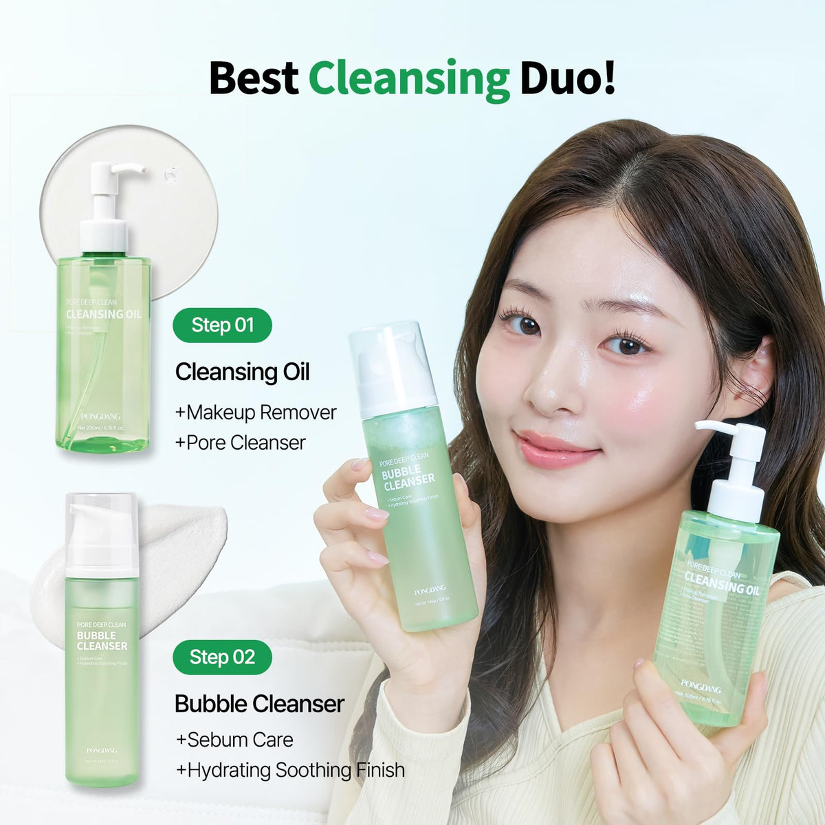 Pongdang Pore Deep Clean Cleansing Oil lifestyle product photography