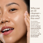Bambu Earth facial cleansing oil ingredients and texture details