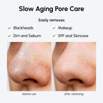 Person applying Maree cleansing oil to face