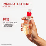 Erborian waterproof makeup remover side profile layout showcasing the pump dispenser