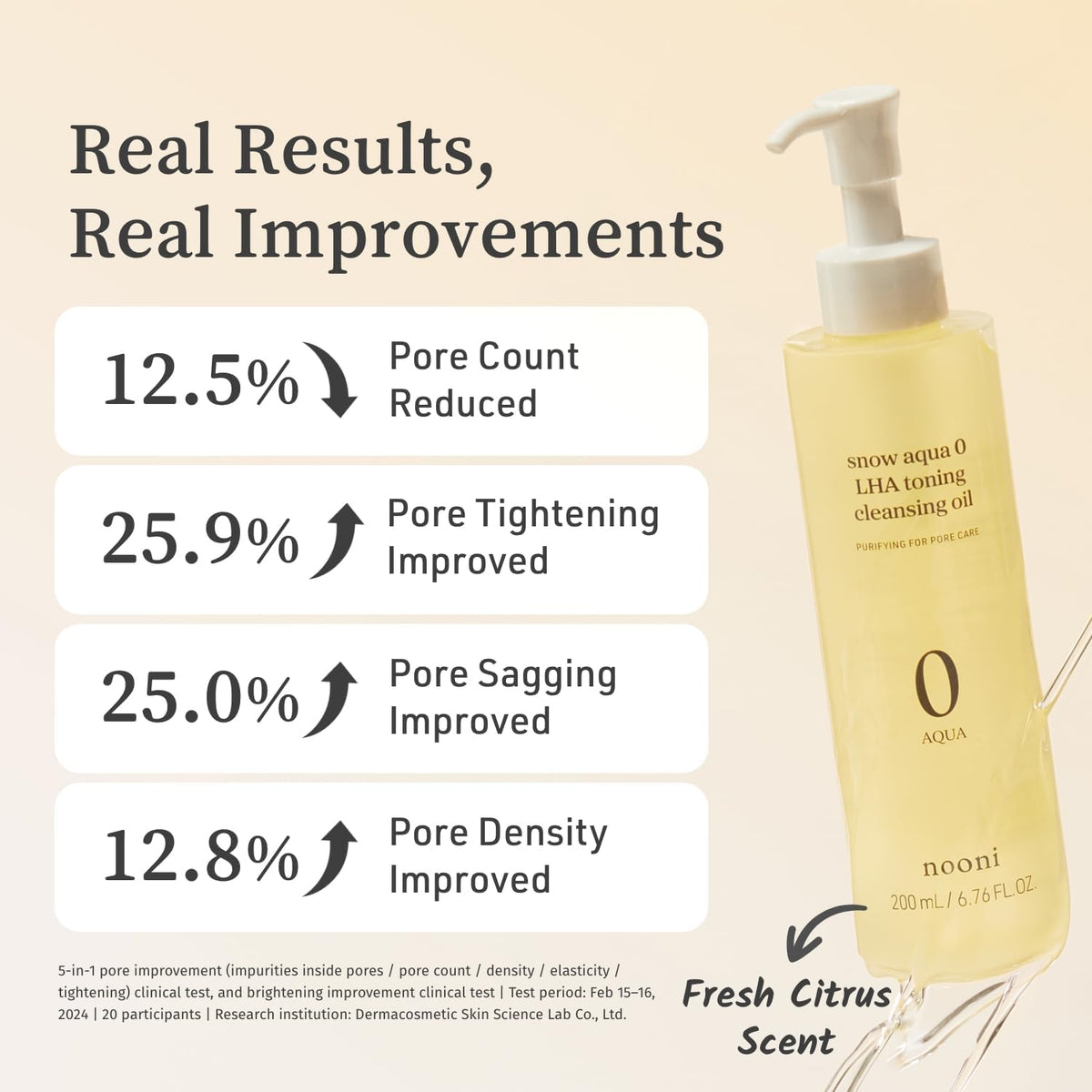 Side profile of Nooni Snow Aqua Ginseng Deep Cleansing Oil 200 ml packaging