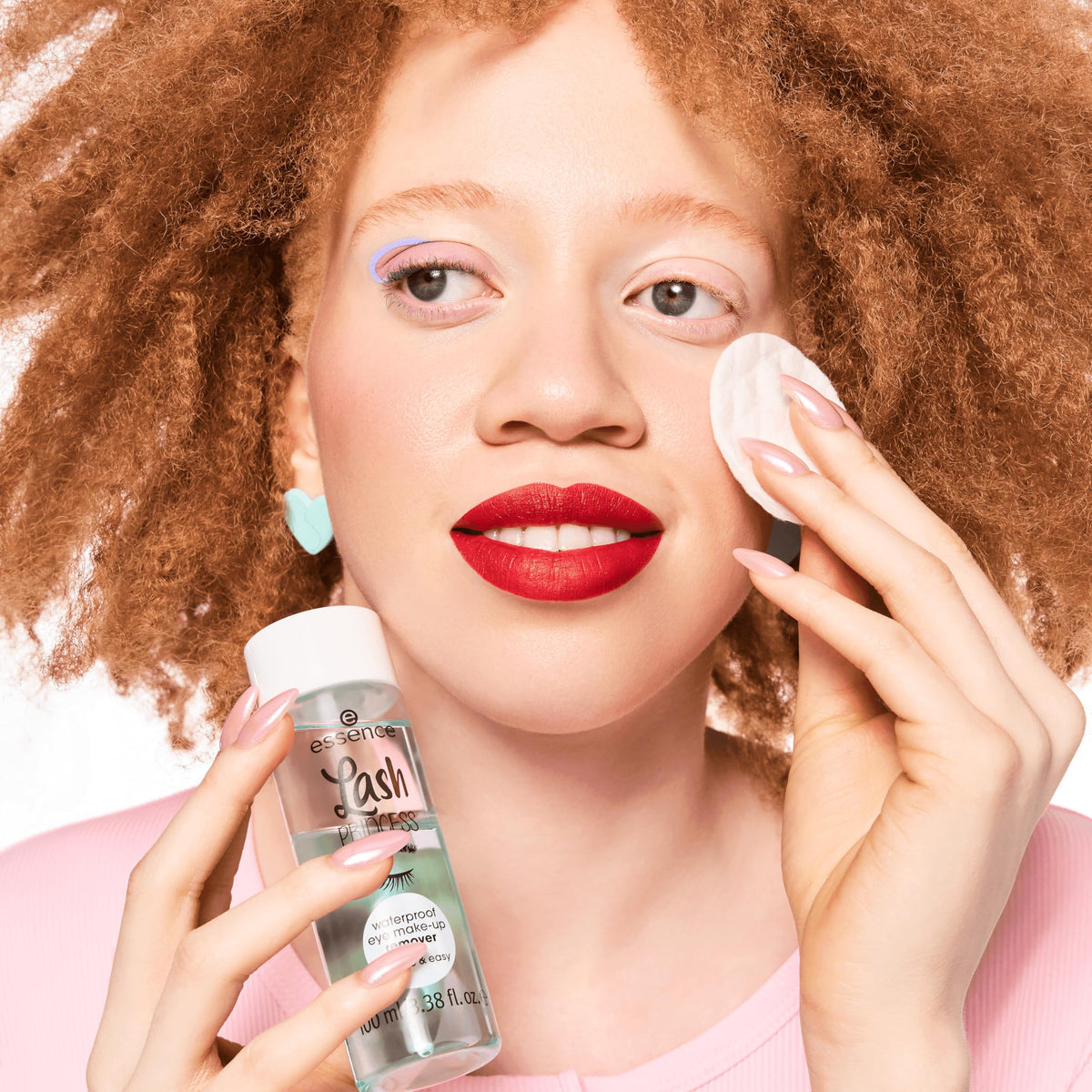 Back label of Essence Lash Princess eye makeup remover showing ingredients