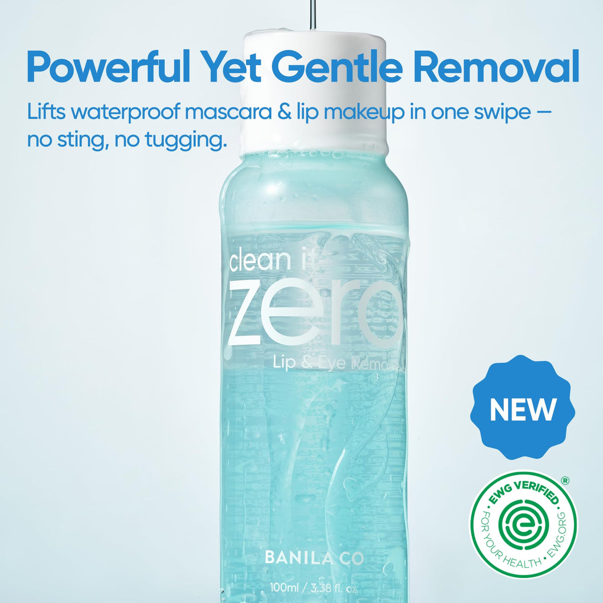 BANILA CO Clean it Zero dual phase makeup remover packaging showing oil and water separation