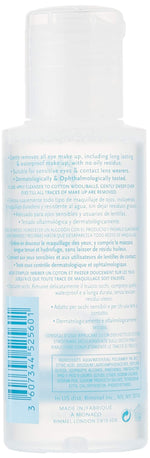 Rimmel London 3.4 Fluid Ounce waterproof eye cosmetics remover liquid clear bottle