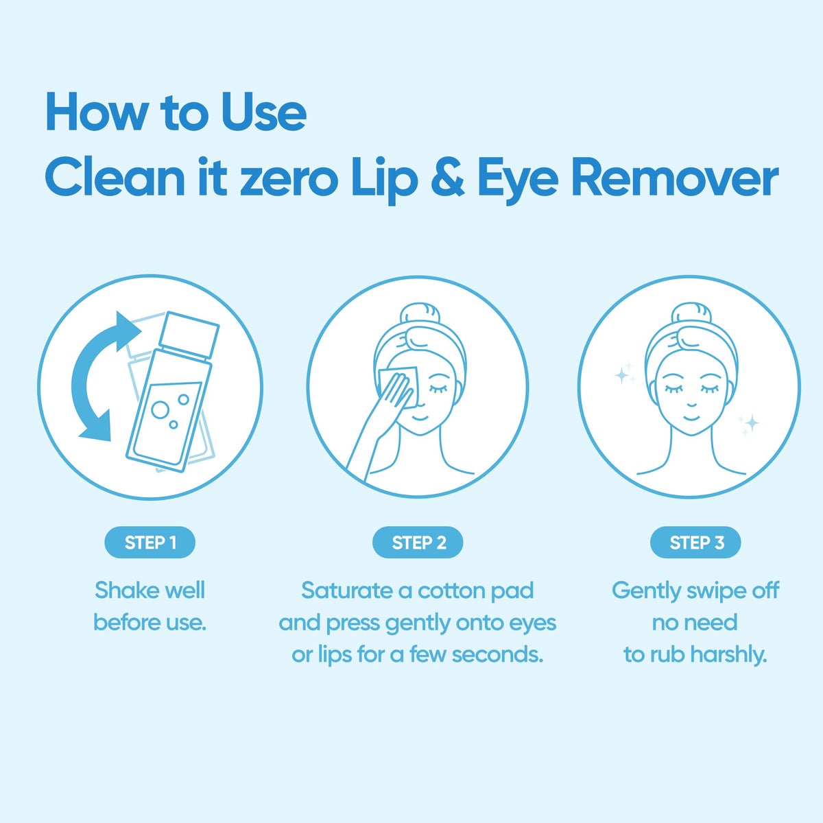 Applying BANILA CO Clean it Zero makeup remover on a cotton pad