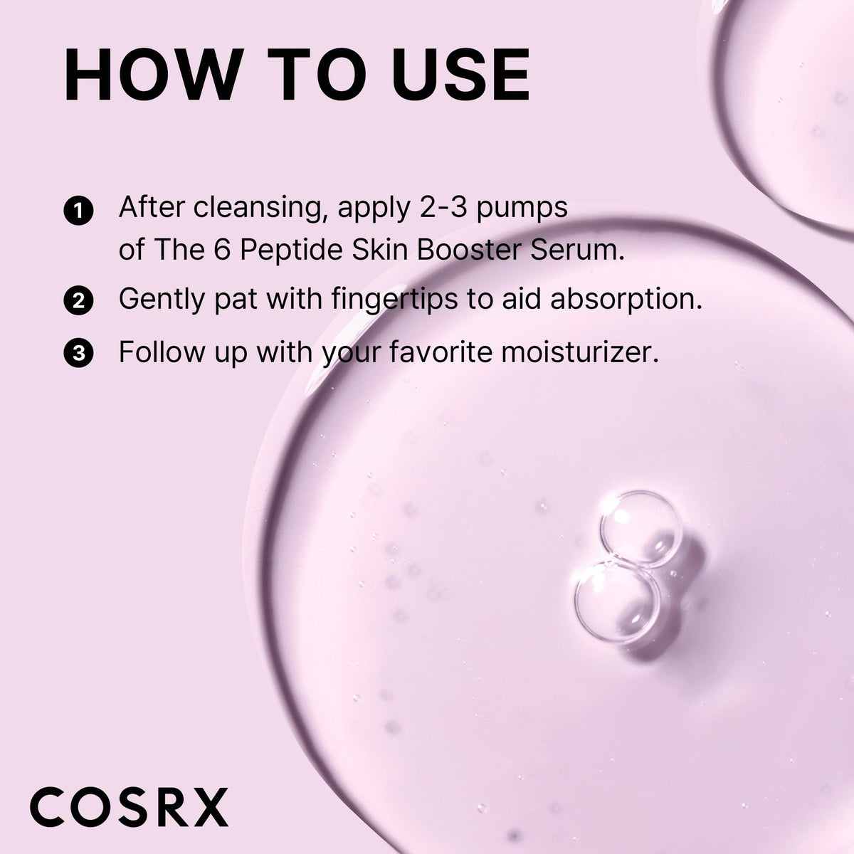 COSRX Korean skincare toner serum bottle with niacinamide and hyaluronic acid details visible