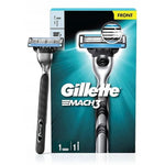 Premium USA imported male grooming razor showing the lubrication strip on the cartridge