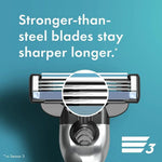 Gillette Mach3 Turbo manual shaving kit components showcasing high precision build quality