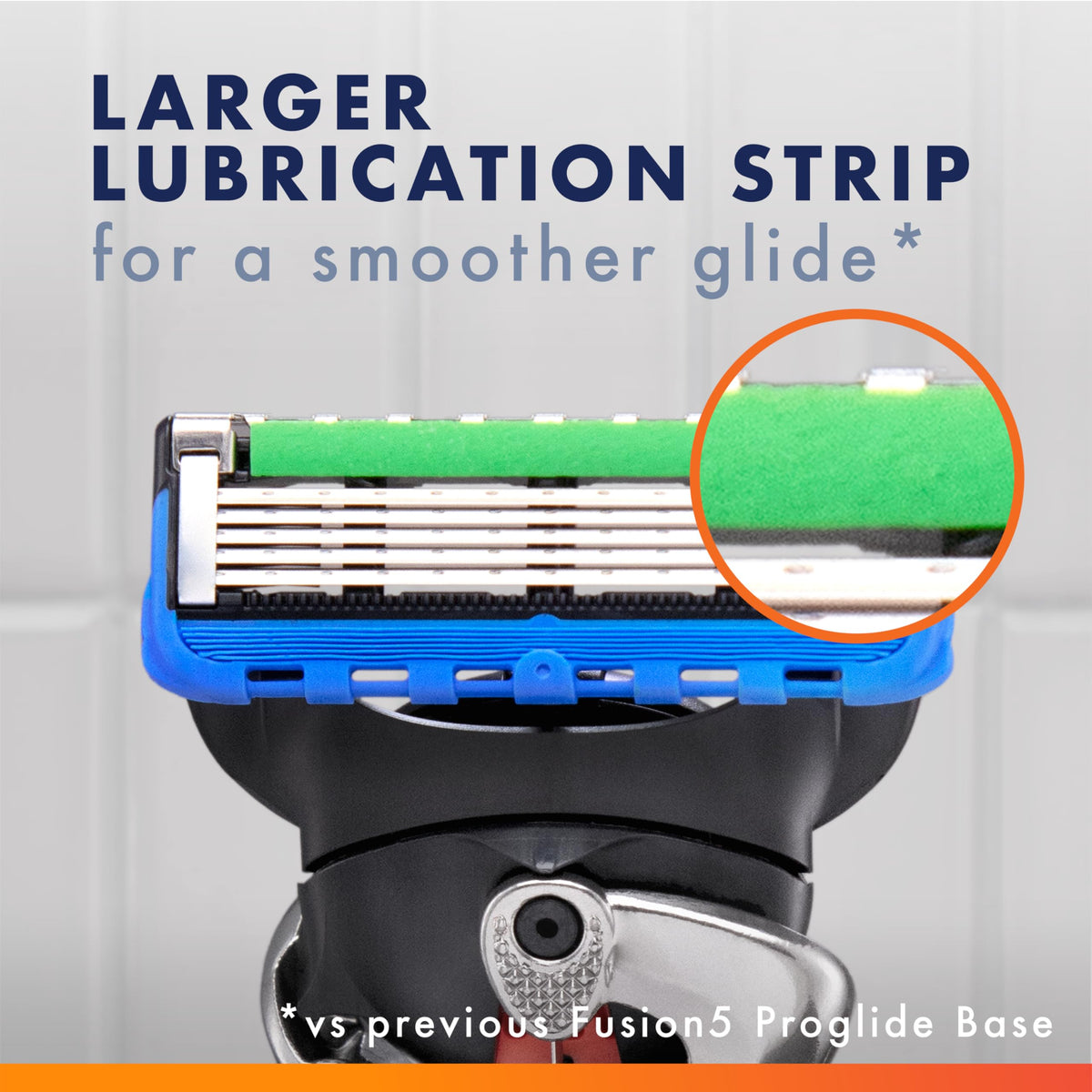 Rear view of the blade cartridge highlighting the precision styling trimmer