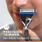 Authentic USA imported Gillette men's shaving razor packaging layout