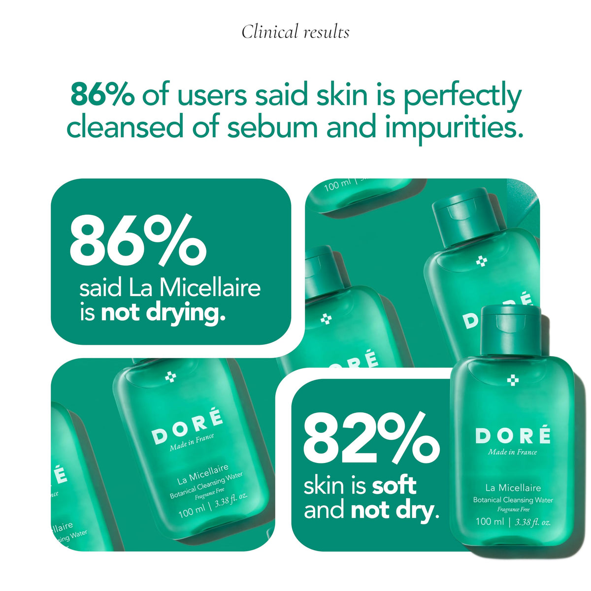 EWG verified vegan micellar water by Doré for sensitive skin care routines