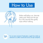 Authentic Klorane dual phase waterproof mascara remover bottle back instructions