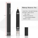 Before and after comparison of sharp eyeliner definition using the Easilydays pen.