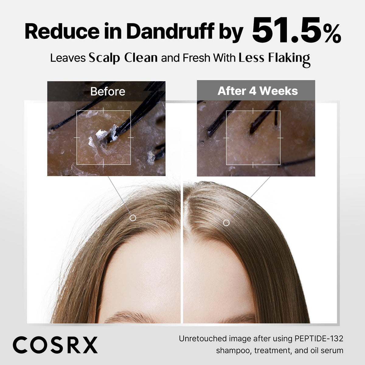 Texture shot of the COSRX Peptide 132 hair treatment cream and clear oil serum on a clean background.