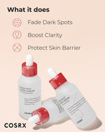 Lightweight non greasy COSRX acne spot clearing formula being applied to skin.