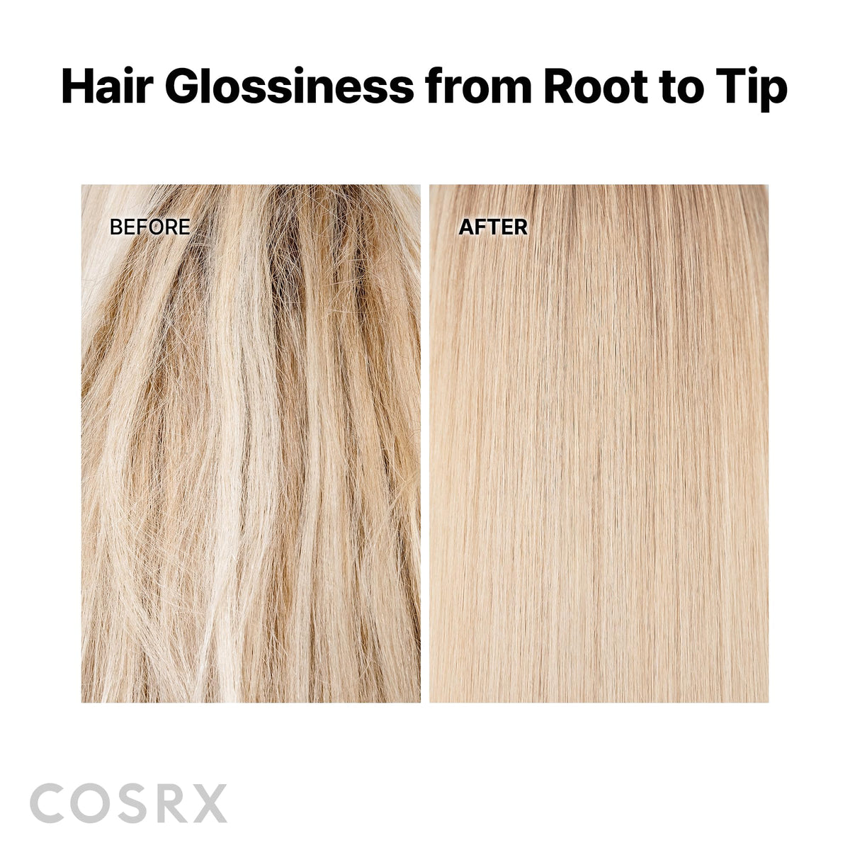 COSRX hair bonding oil showing ingredients label on the side of bottle