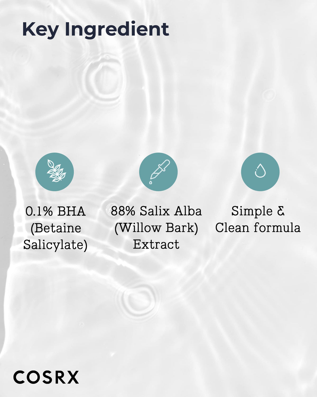 Texture preview of the lightweight water type COSRX poreless power liquid on skin