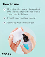 COSRX Two In One Poreless Power Liquid 100ml clear bottle packaging displayed on a clean surface