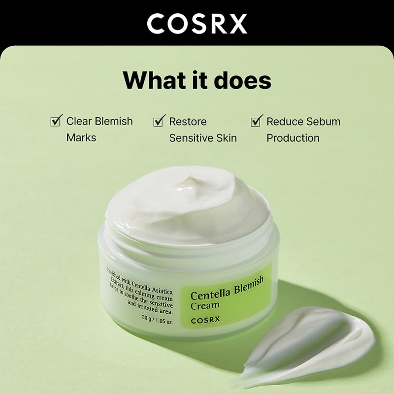 COSRX Centella spot cream packaging showing paraben free labels