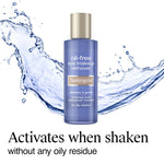 Close up view of the Neutrogena non greasy liquid makeup remover container cap and label.